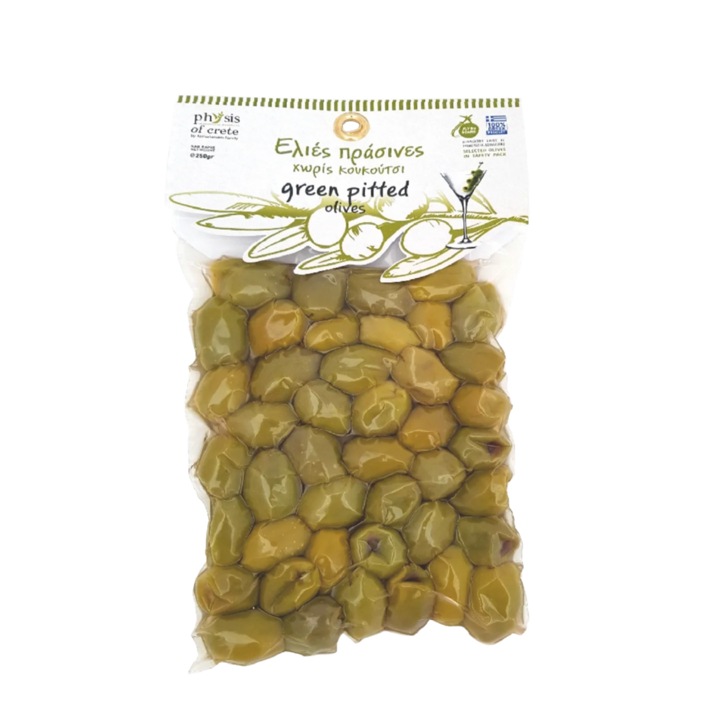Zielone oliwki bez pestek Physis of Crete