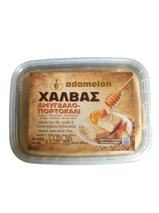 Chałwa miodowa z pomarańczą i migdałami
