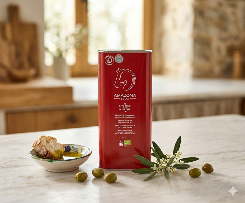 Organiczna oliwa z oliwek wysokopolifenolow Amazona 5L