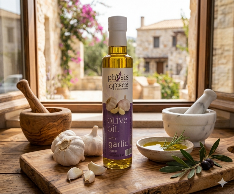 Oliwa czosnkowa Physis of Crete 250 ml