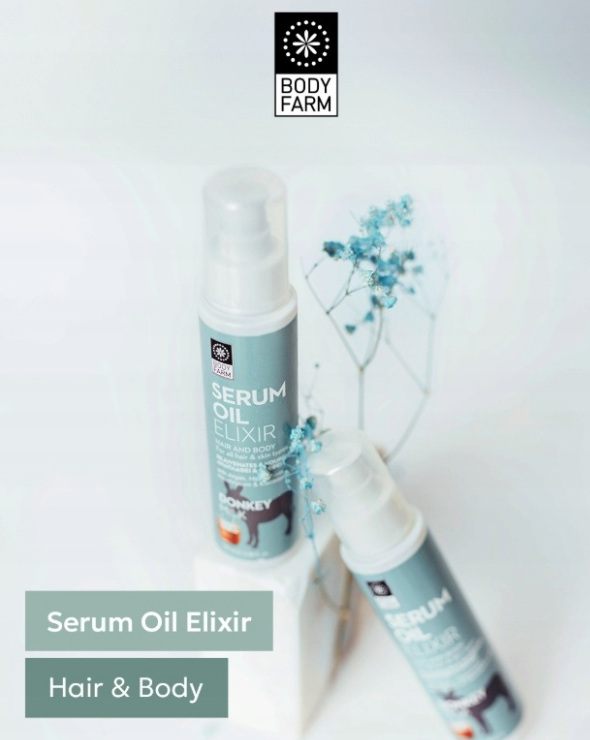 Serum olejowe do włosów i ciała Donkey milk 100 ml Body Farm - obrazek 3
